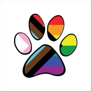 Progress Pride Paw Posters and Art